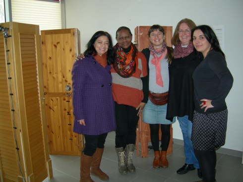 Avec Mercedes, Aymée, Helia (de la Red de mujeres latinoamericanas) et Mamen.